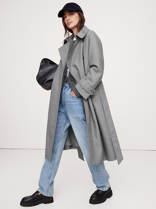 Water-Repellant Italian Wool Trench Coat | Banana Republic