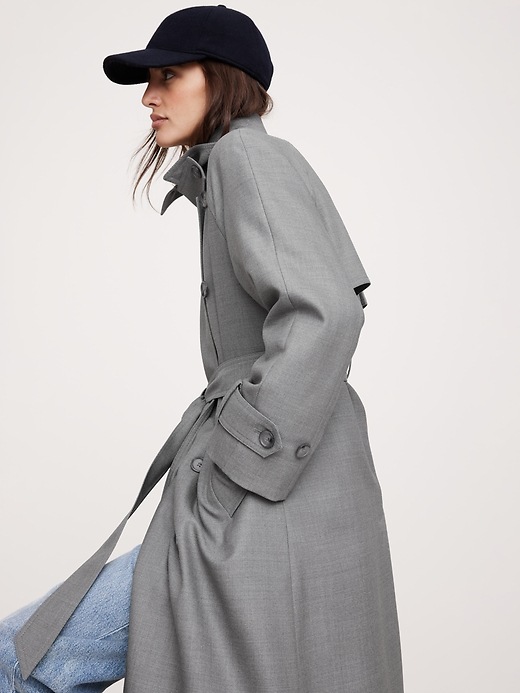 Water-Repellant Italian Wool Trench Coat | Banana Republic