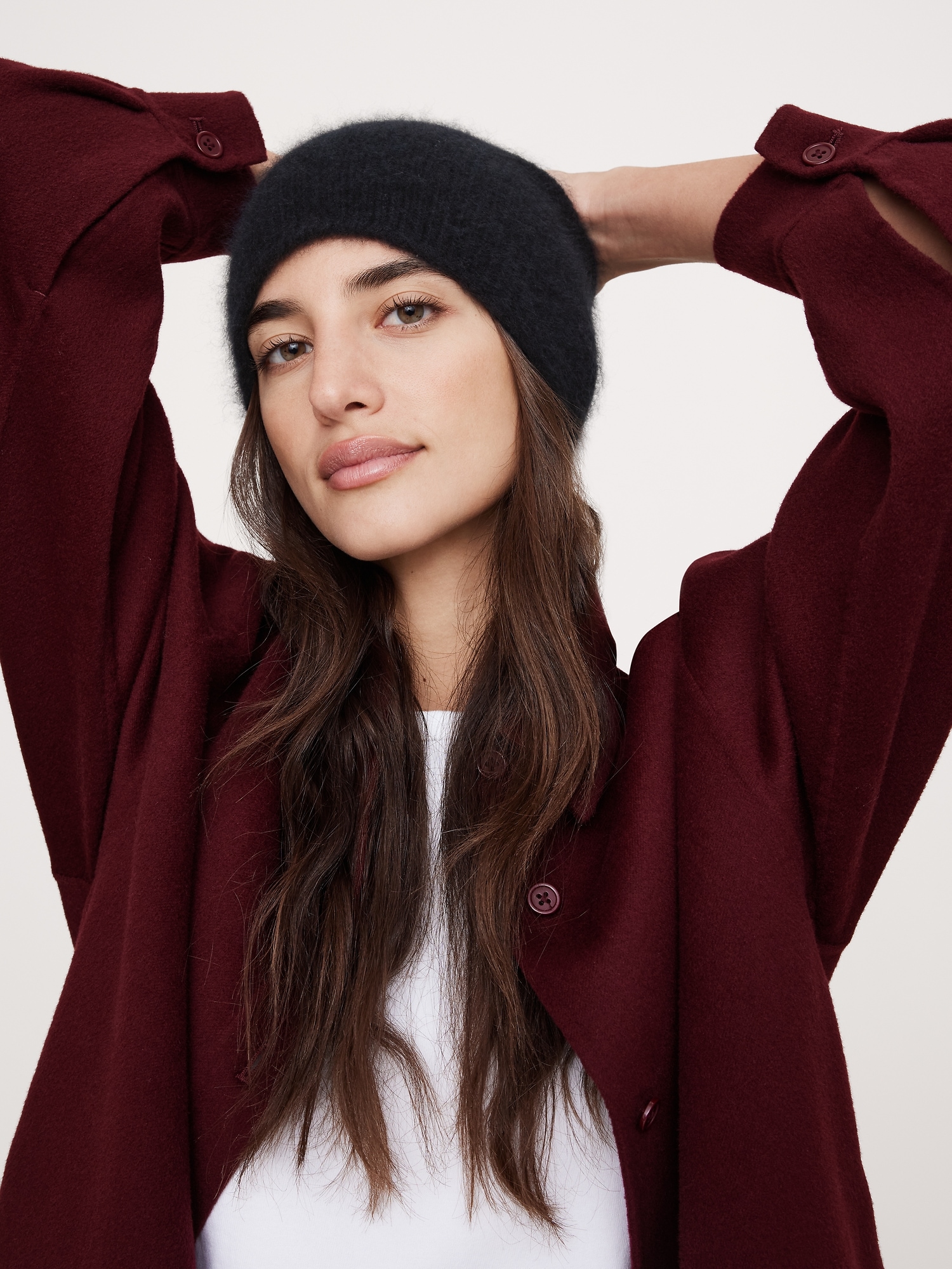 Brushed Wool-Cashmere Beanie