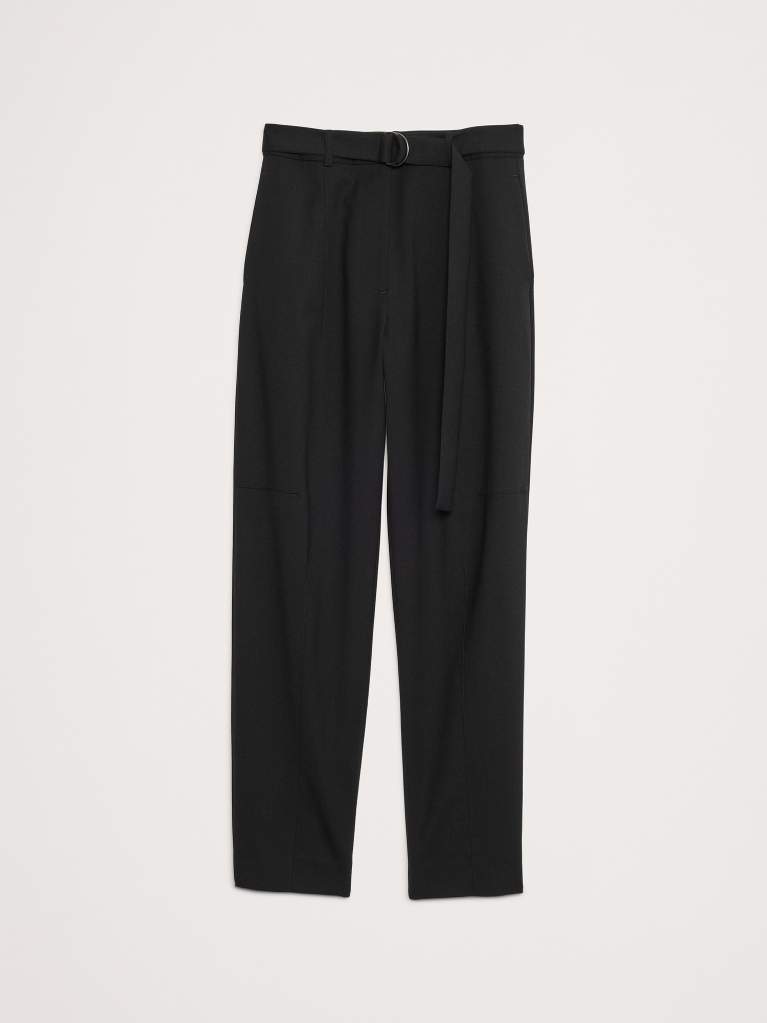 High-Rise Barrel Italian Wool Pant