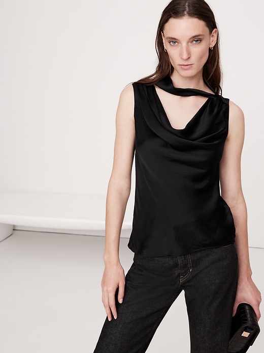 【新品】OMMO SATIN DRAPE TANK TOP S1b82d93b8bfe4be8887307427b824