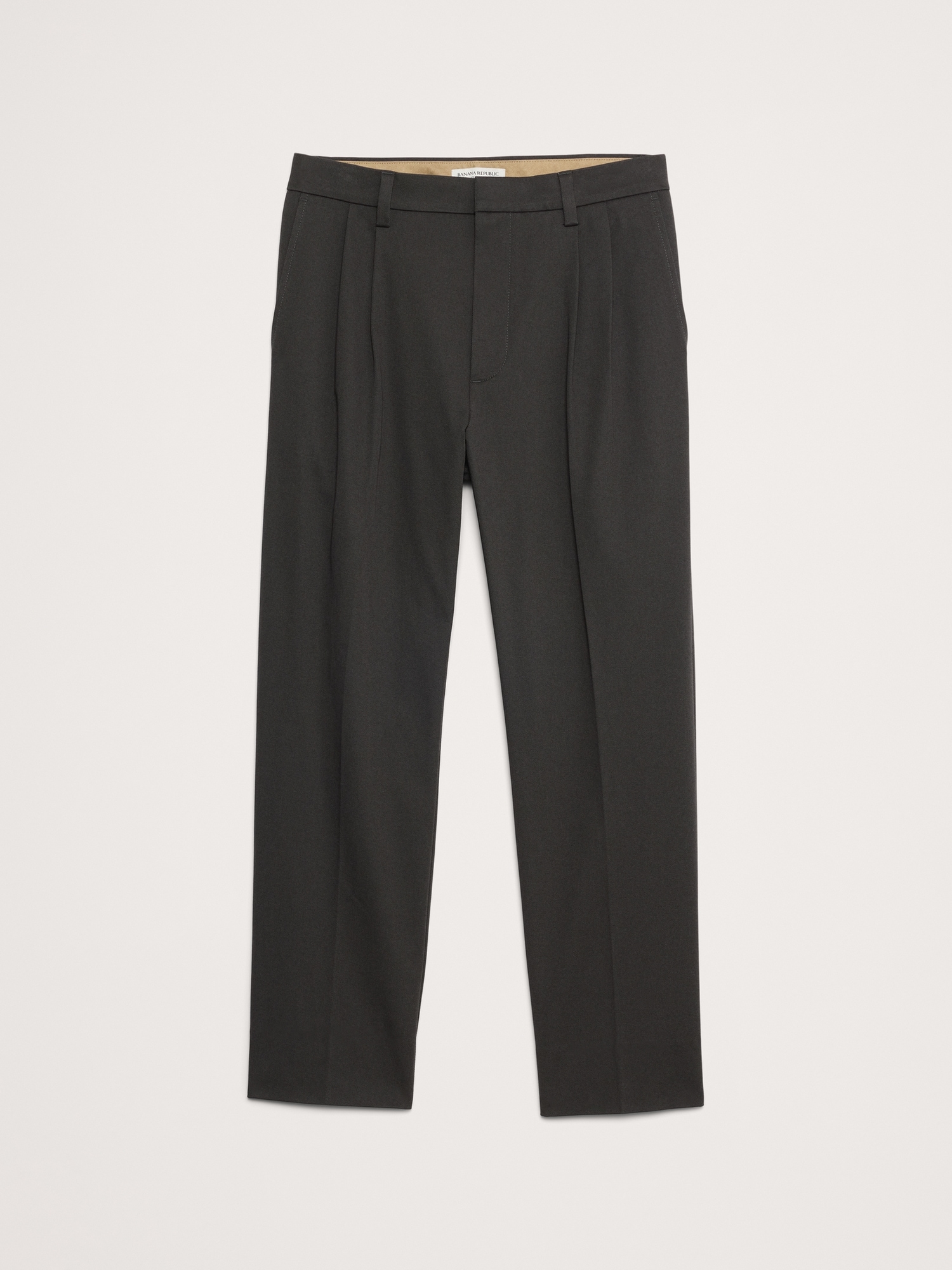 Pleated Cropped Italian-Stretch Chino