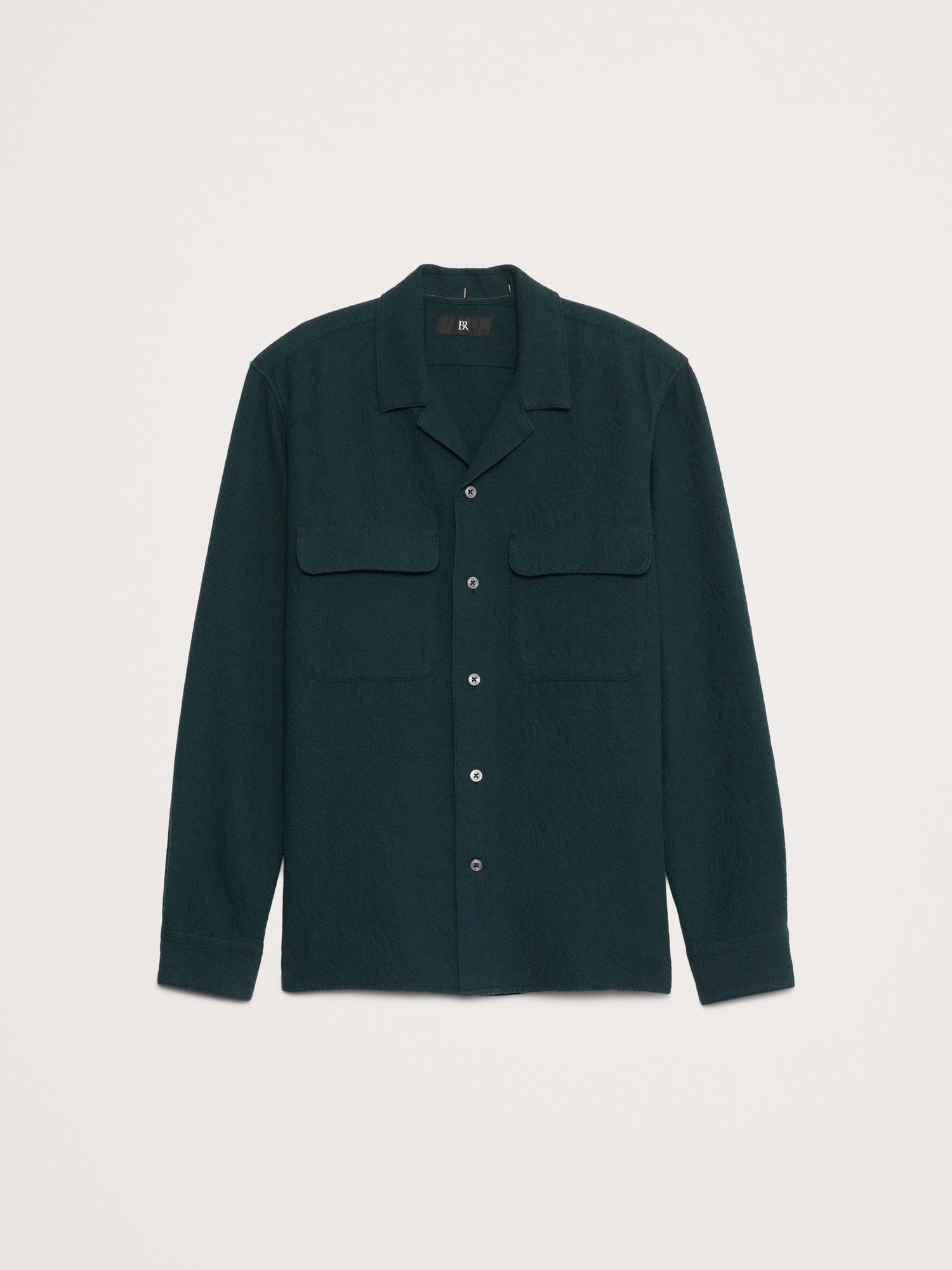 Standard-Fit Jacquard Resort Overshirt
