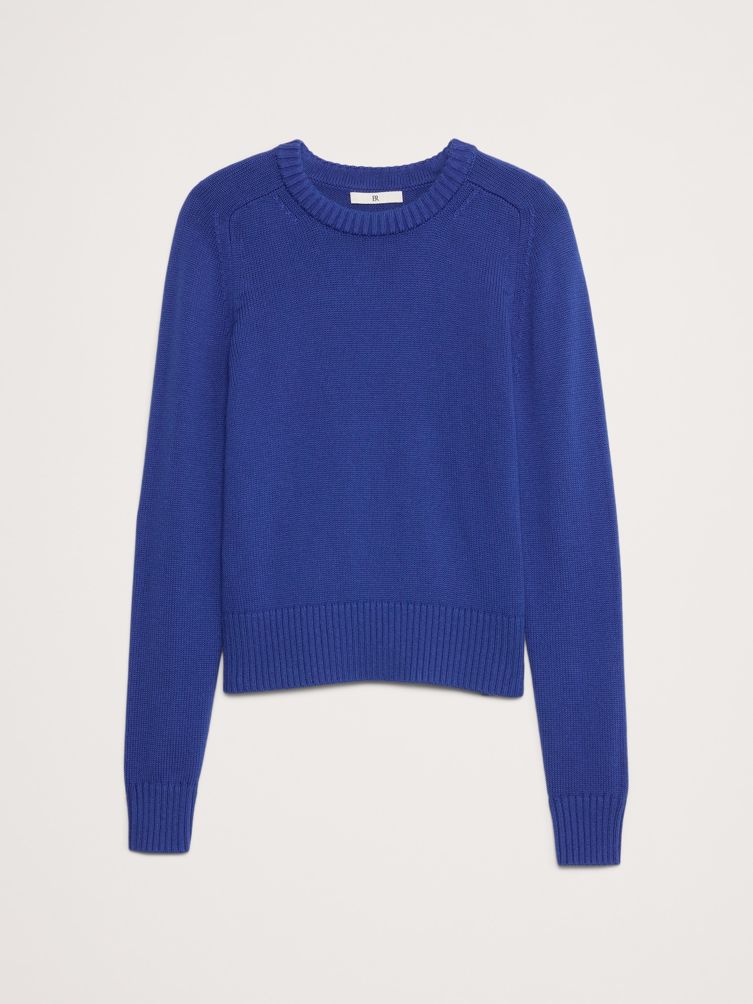 Cotton-Silk Crew-Neck Sweater