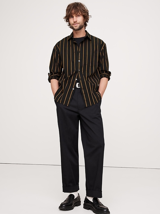 Relaxed-Fit Washed Cotton Poplin Shirt | Banana Republic