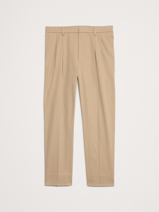 Pleated Cropped Italian-Stretch Chino | Banana Republic