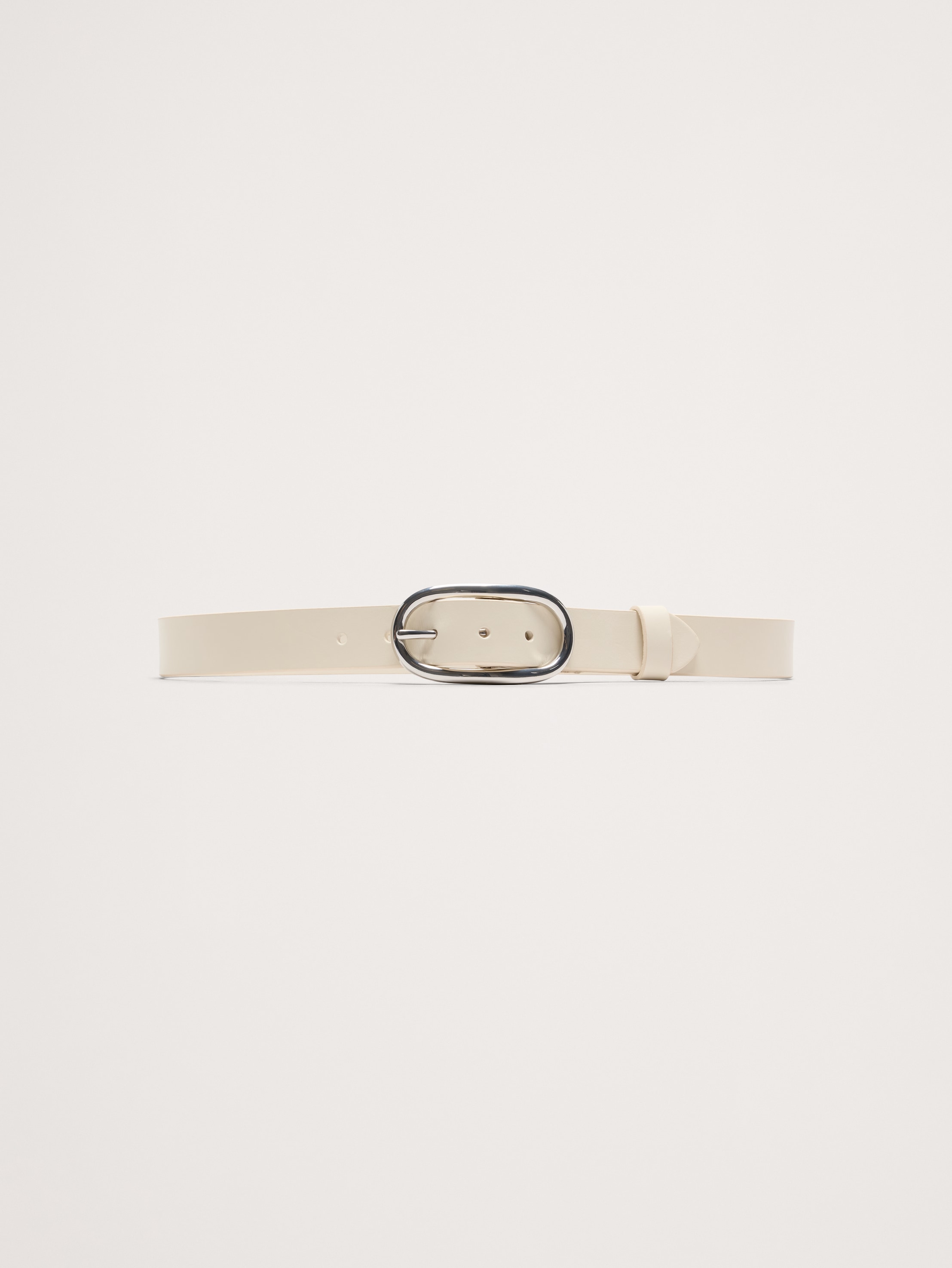 Leather Oval Buckle Belt | Banana Republic
