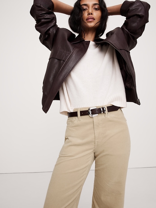 Ultra High-Rise Wide-Leg Crop Corduroy Pant | Banana Republic