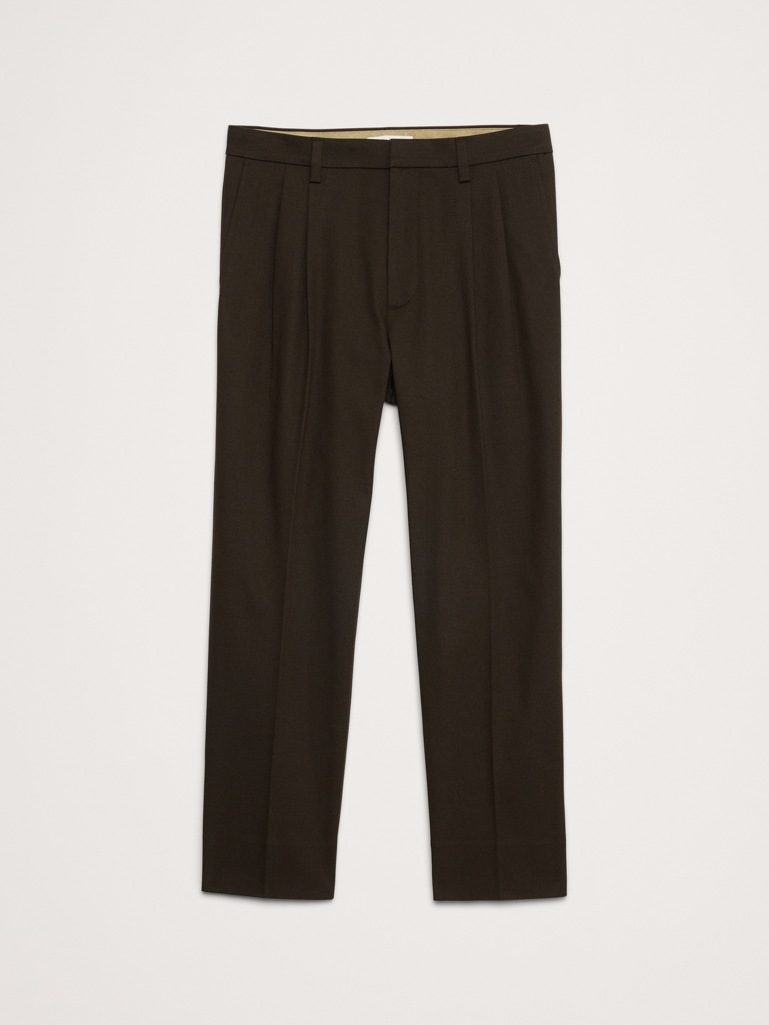 Pleated Cropped Italian-Stretch Chino