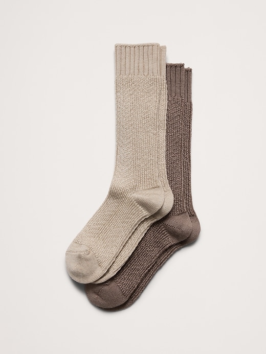 Silk-Cotton Crew Sock 3-Pack