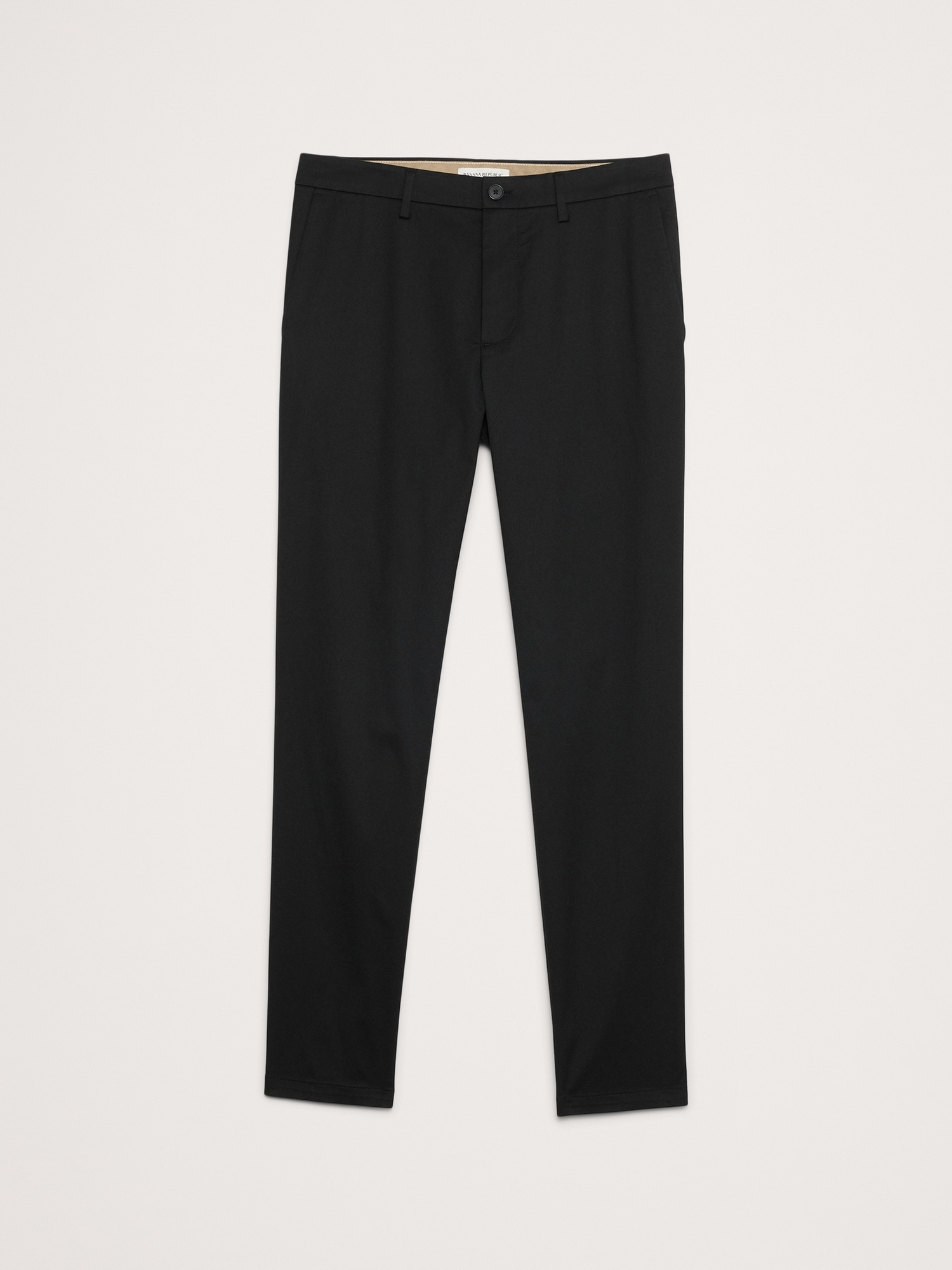 Мужские брюки Banana Republic Slim Core Temp Pant, цвет: Чёрный — фото 4