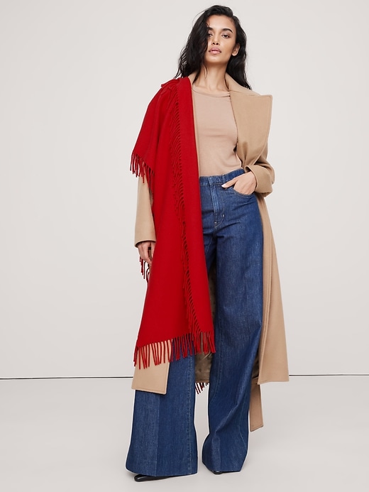 Fringed Wool Scarf | Banana Republic
