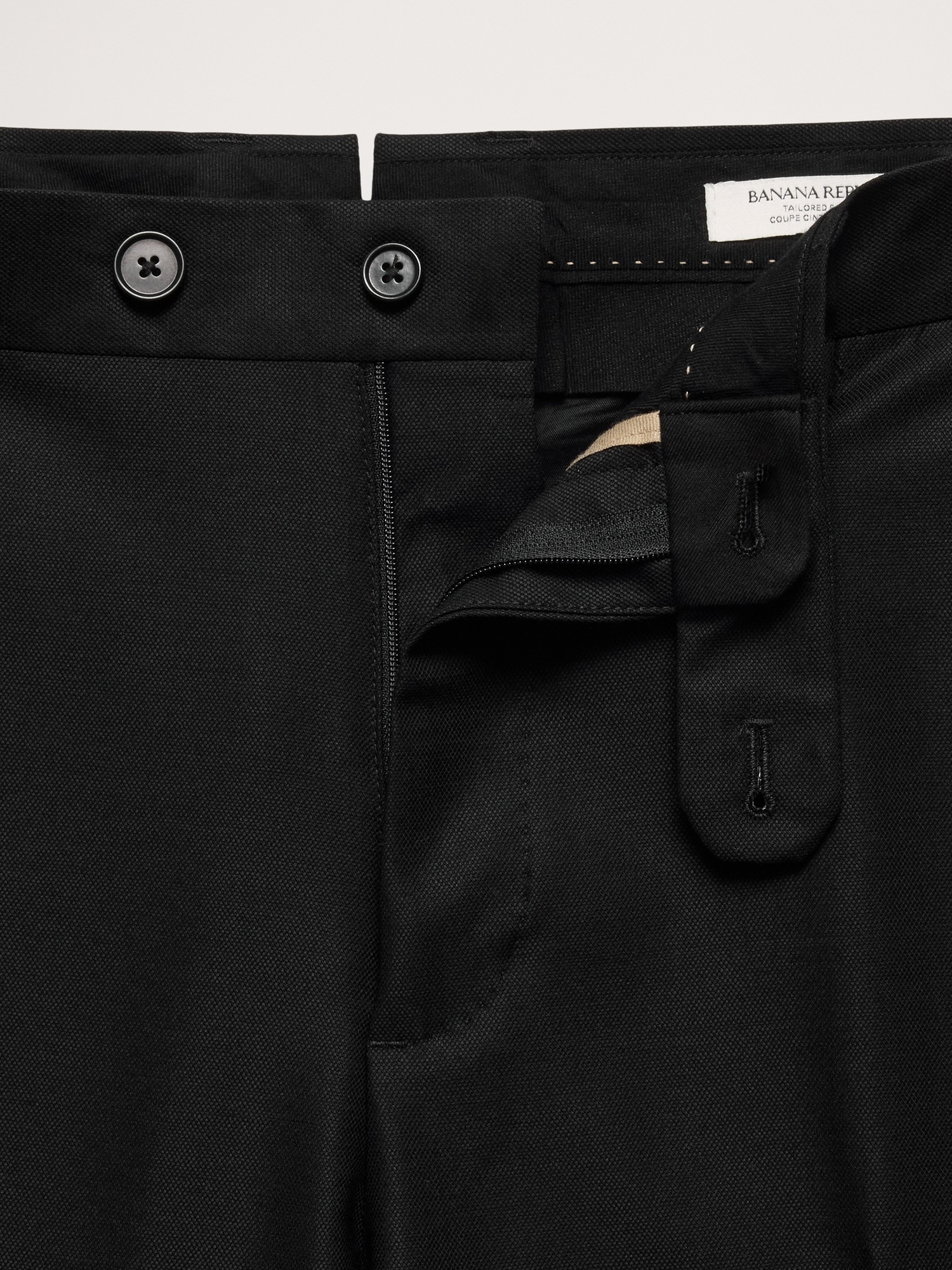 Мужские брюки Banana Republic Signature Italian Hopsack Suit Pant, цвет: Чёрный — фото 6