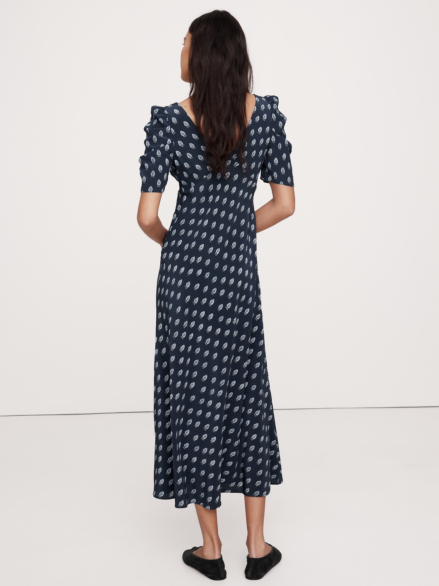 Silk Crepe Maxi Dress