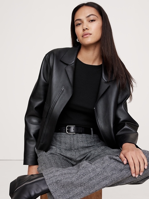 Ribbed Long-Sleeve Crew-Neck T-Shirt | Banana Republic