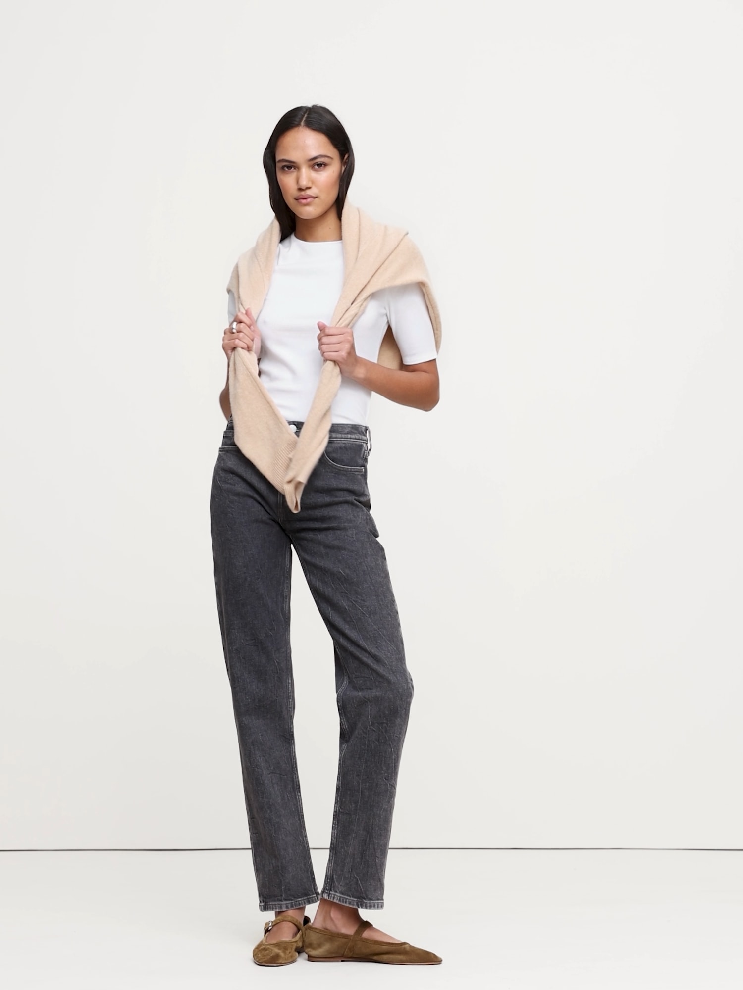 Image number 2 showing, Ribbed Elbow-Sleeve T-Shirt