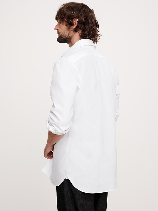 Tailored Slim-Fit Premium Cotton Poplin Dress Shirt