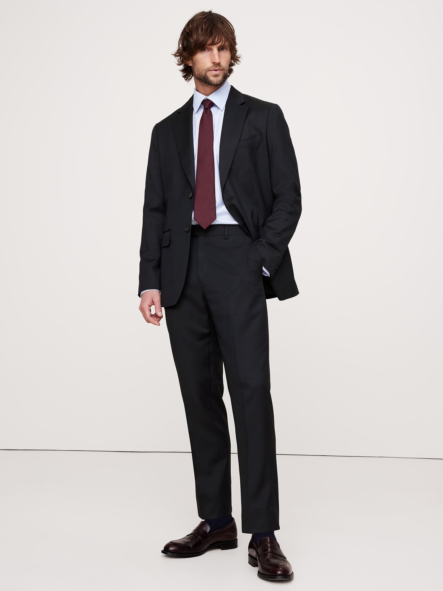 Signature Italian Houndstooth Suit Pant