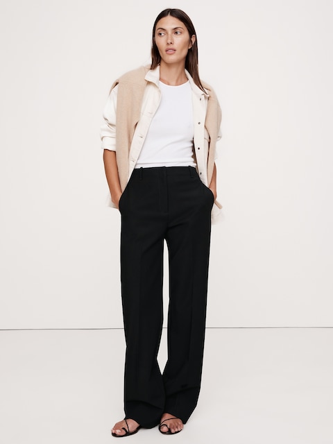 Ultra High-Rise Modern Straight City Stretch Pant