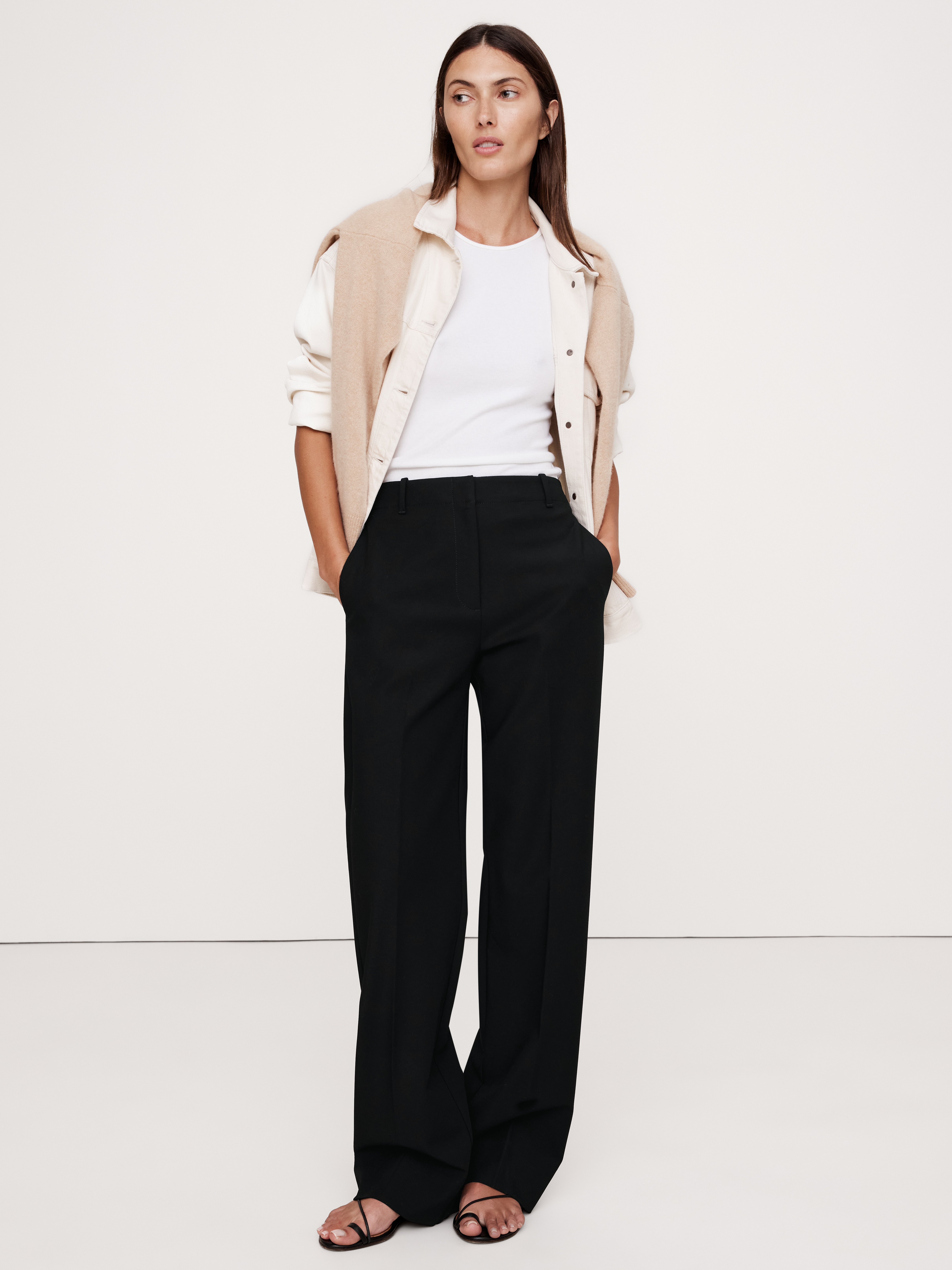 Ultra High-Rise Modern Straight City Stretch Pant