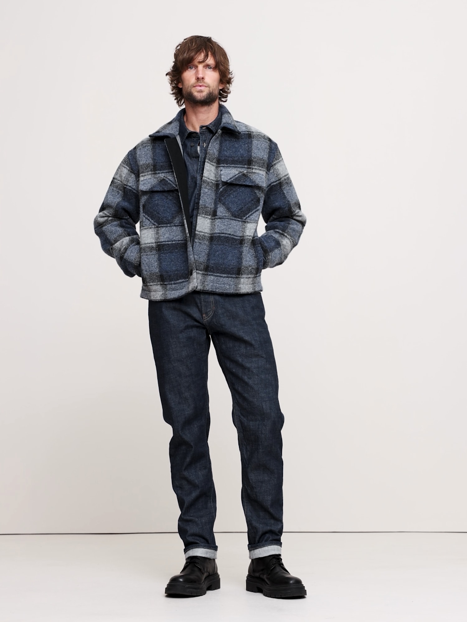 Image number 2 showing, Plaid Shirt Jacket