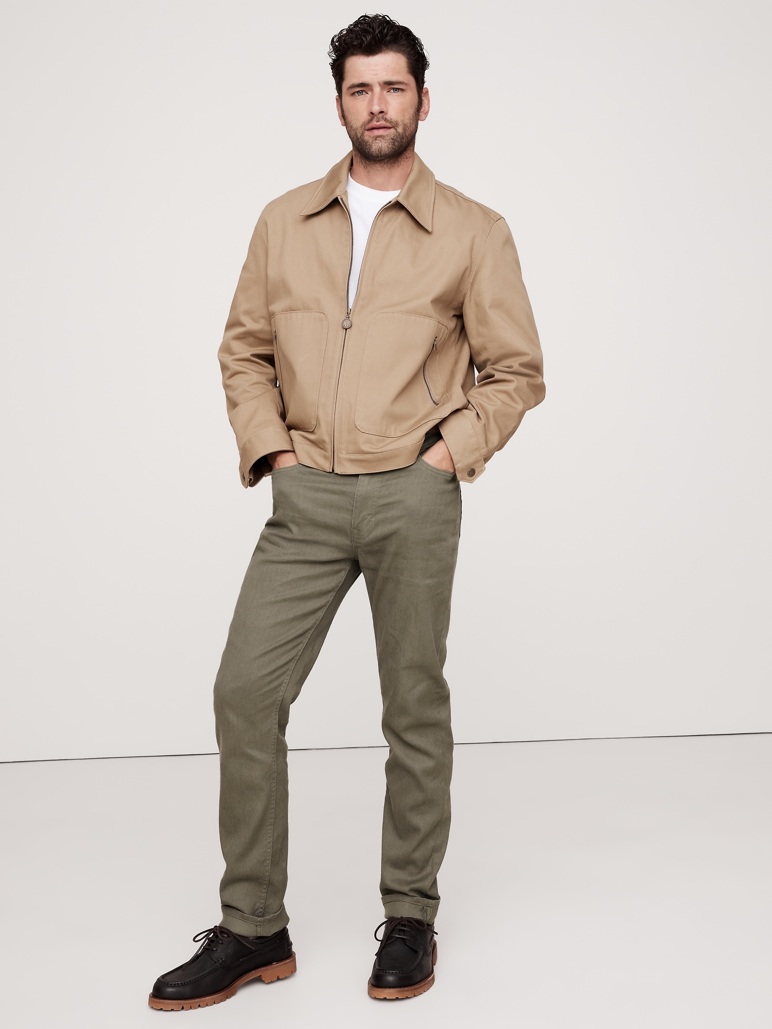 Slim Linen-Cotton Traveler Pant