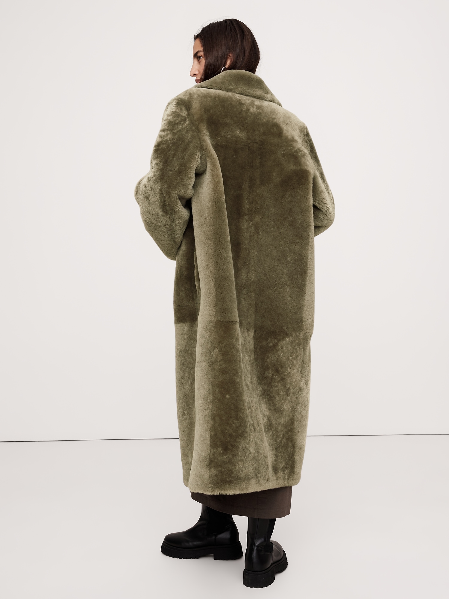 Reversible Shearling Car Coat