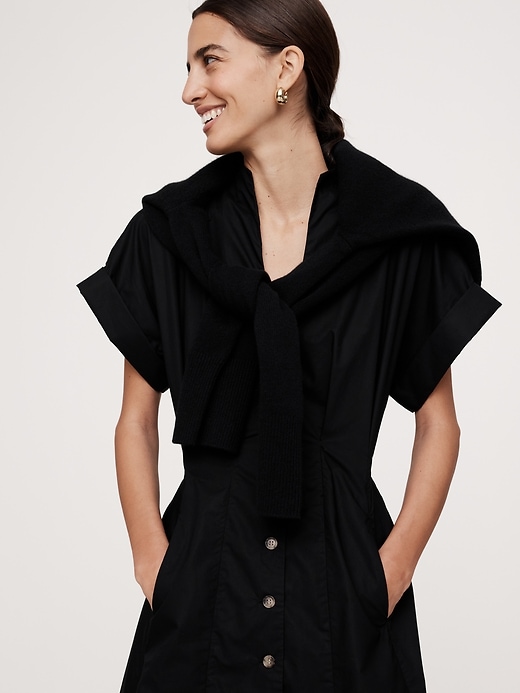 Cotton Poplin Shirt Dress