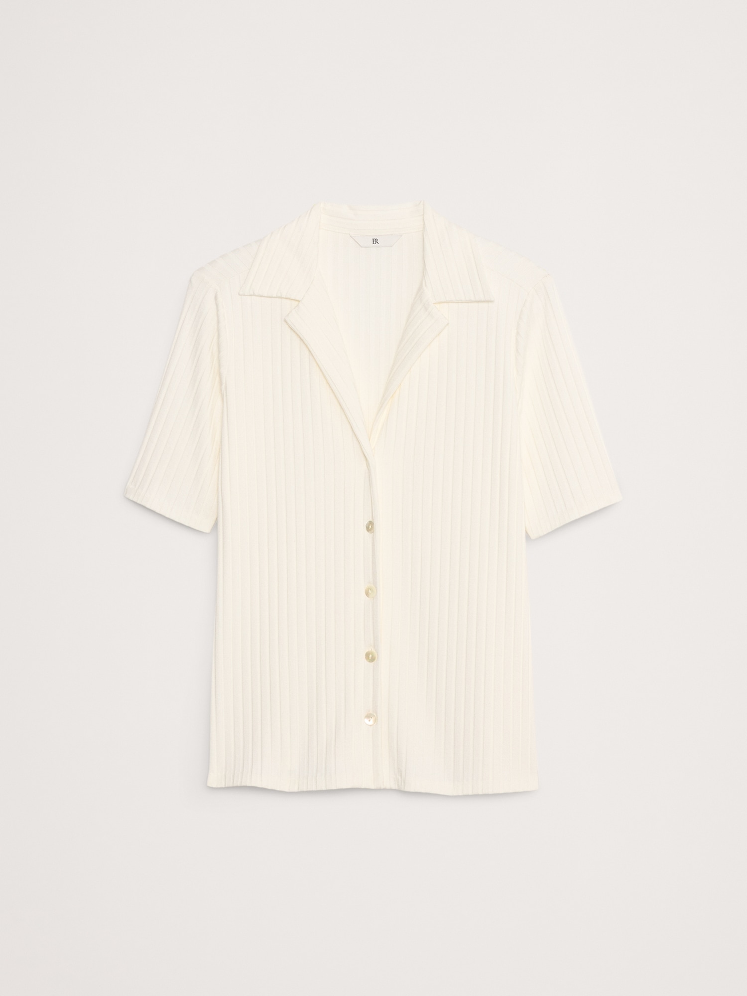 Ribbed Short-Sleeve Resort Shirt