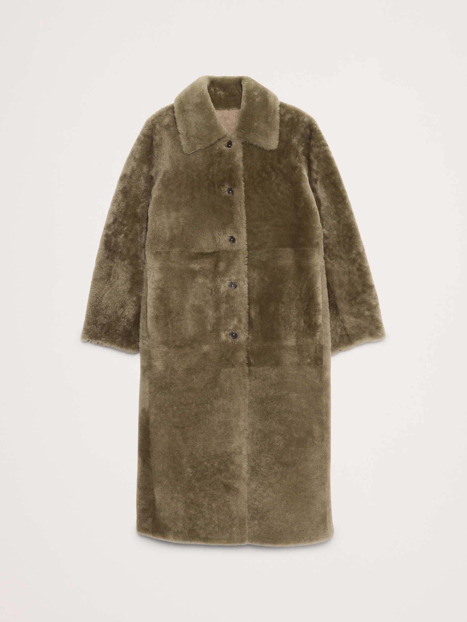 Reversible Shearling Car Coat