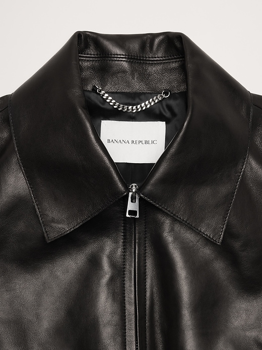 Minimalist Leather Jacket | Banana Republic