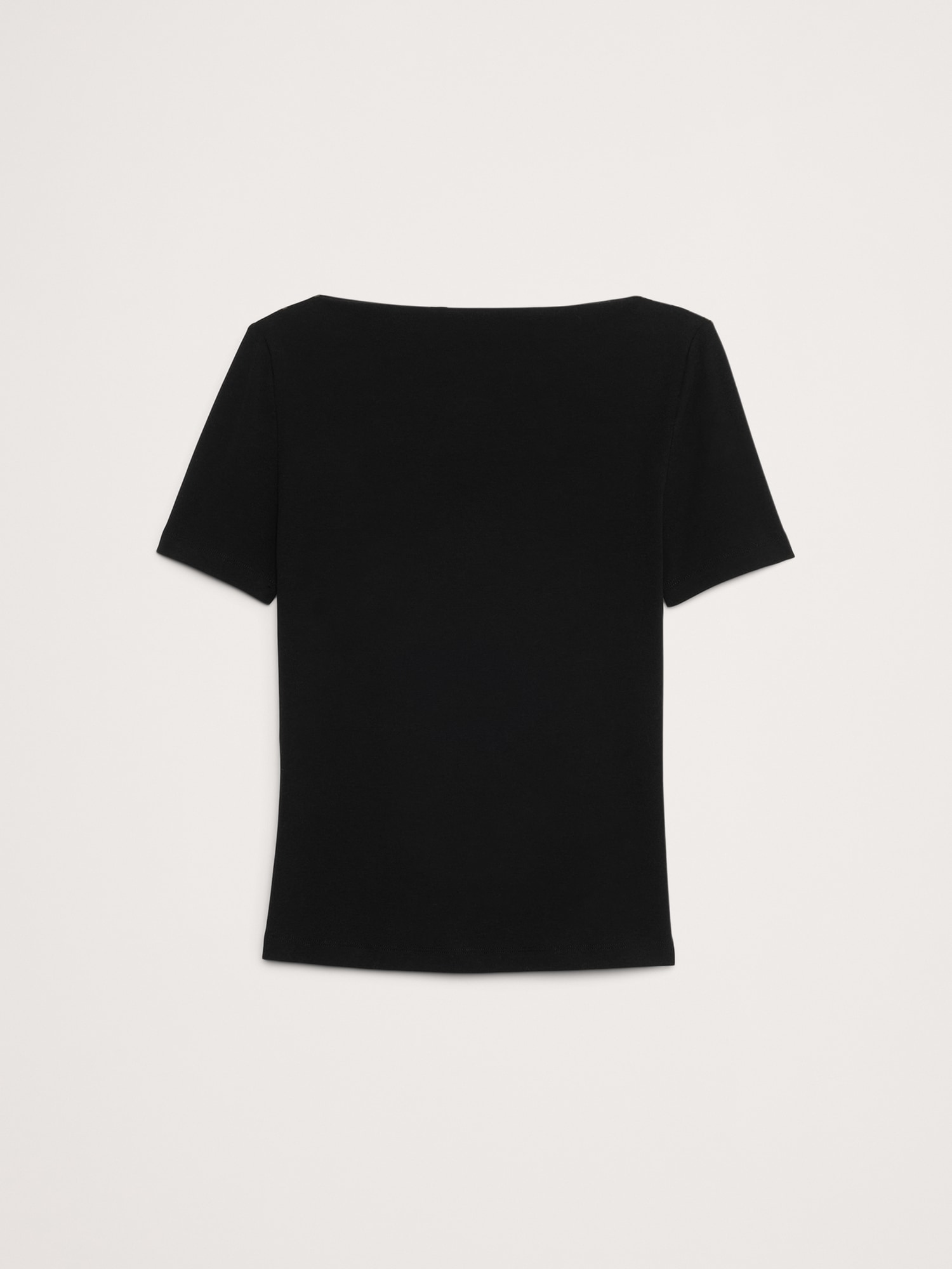 Refined Boat-Neck Short-Sleeve T-Shirt