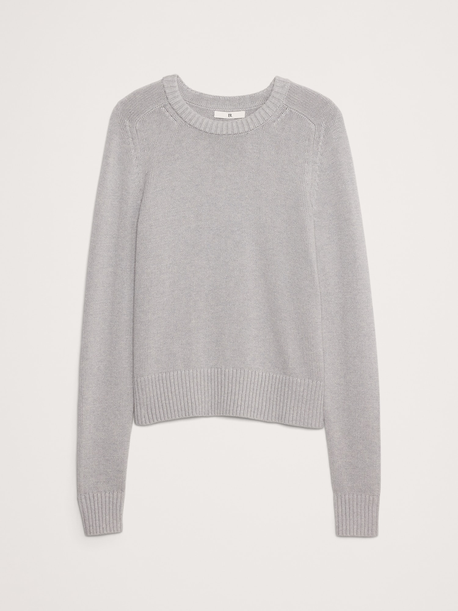 Cotton-Silk Crew-Neck Sweater