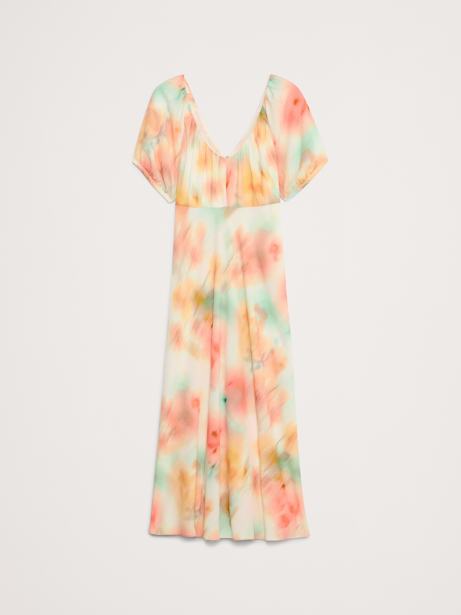 Chiffon V-Neck Maxi Dress