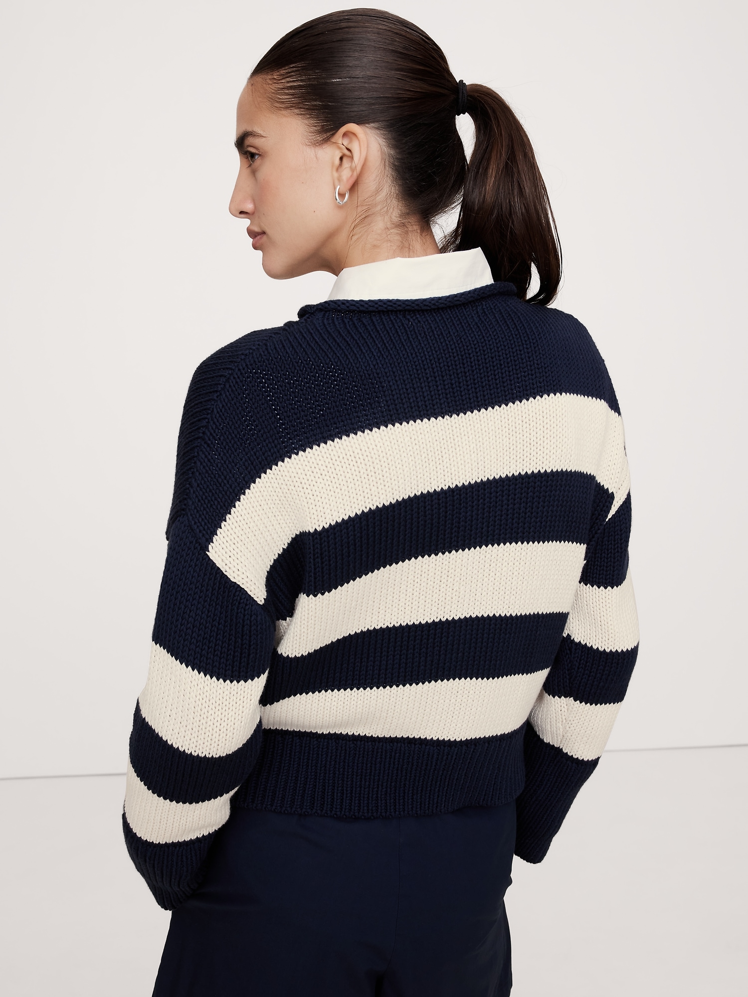 Oversized Cotton Roll-Neck Sweater