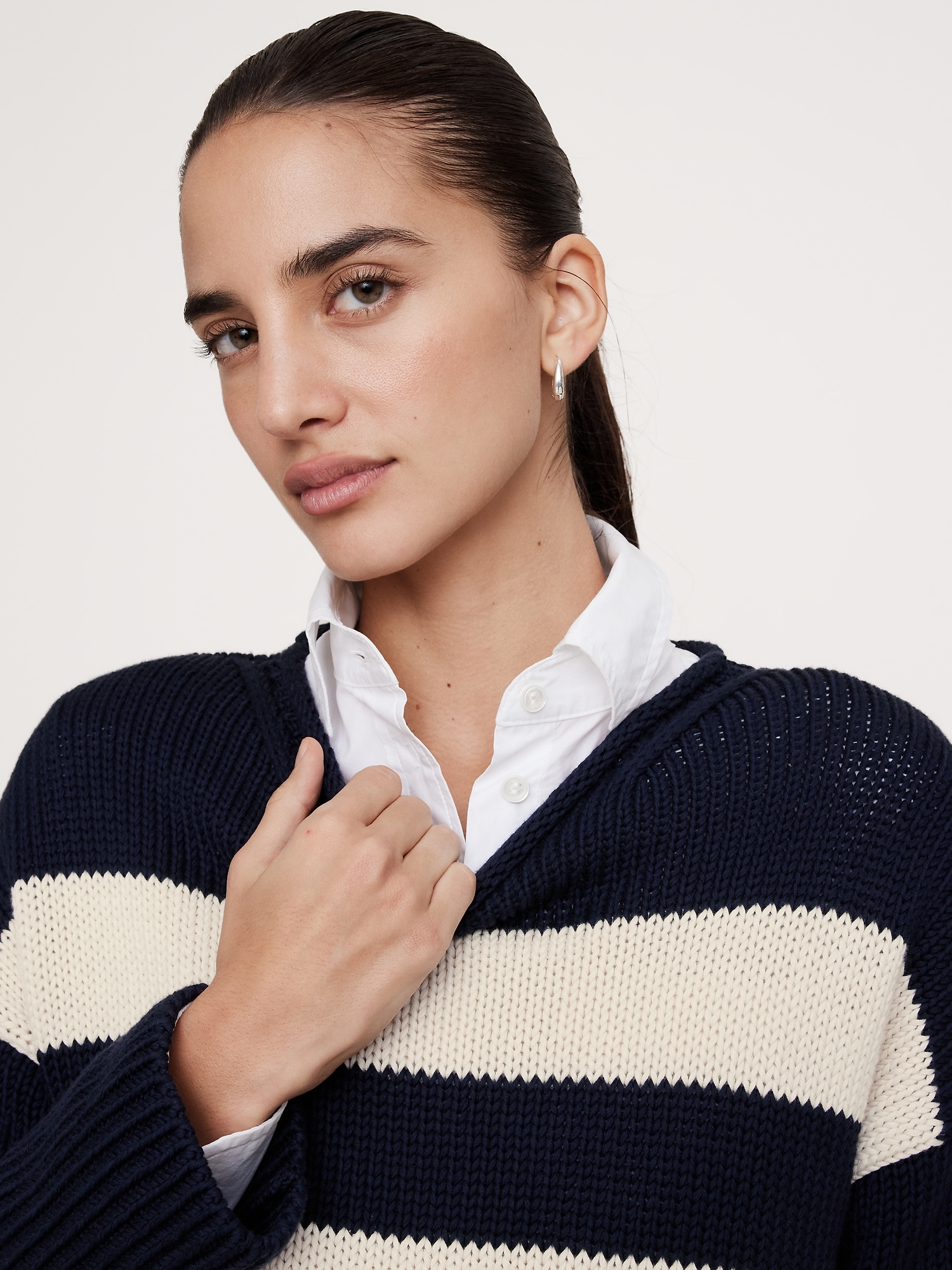 Oversized Cotton Roll-Neck Sweater