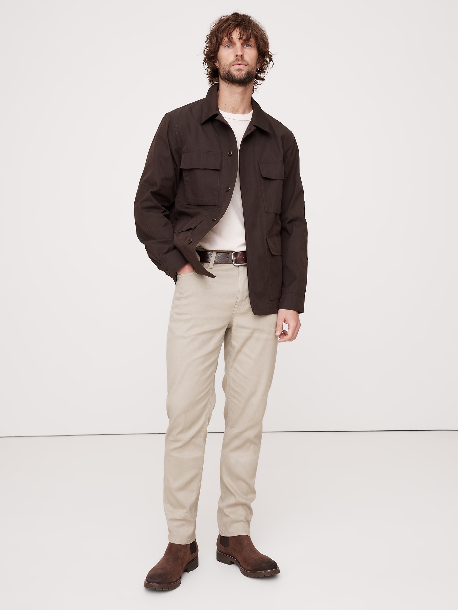 Slim Linen-Cotton Traveler Pant