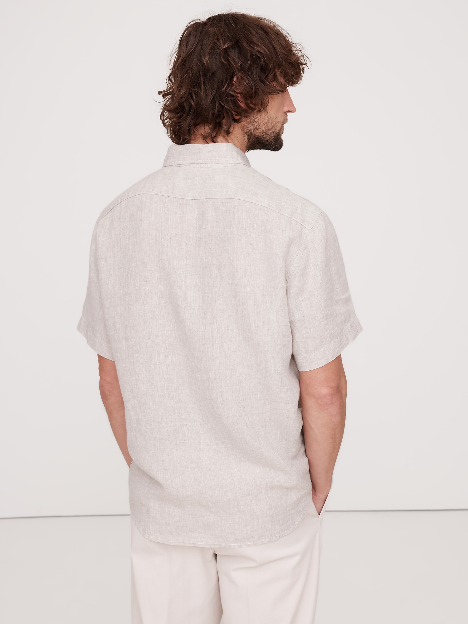 Standard-Fit Linen Short-Sleeve Shirt