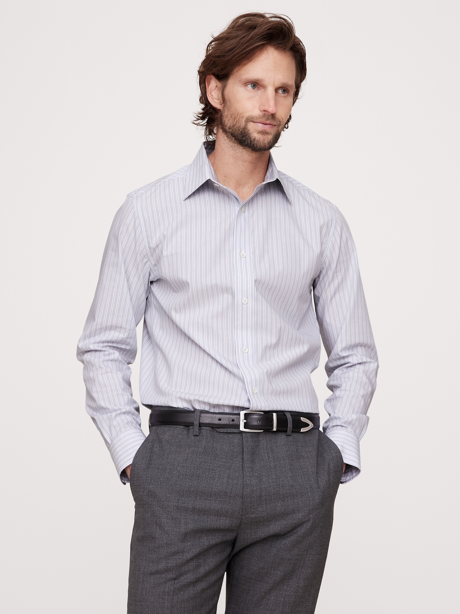 Standard-Fit Wrinkle-Resistant Dress Shirt