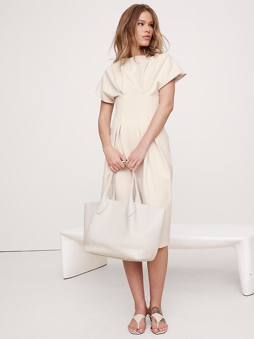 Everywhere Ponte Seamed Midi Dress | Banana Republic Everywhere Ponte Seamed Midi Dress | Banana Republic