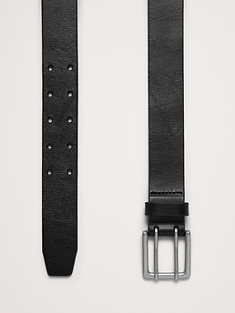 Double-Prong Leather Belt | Banana Republic