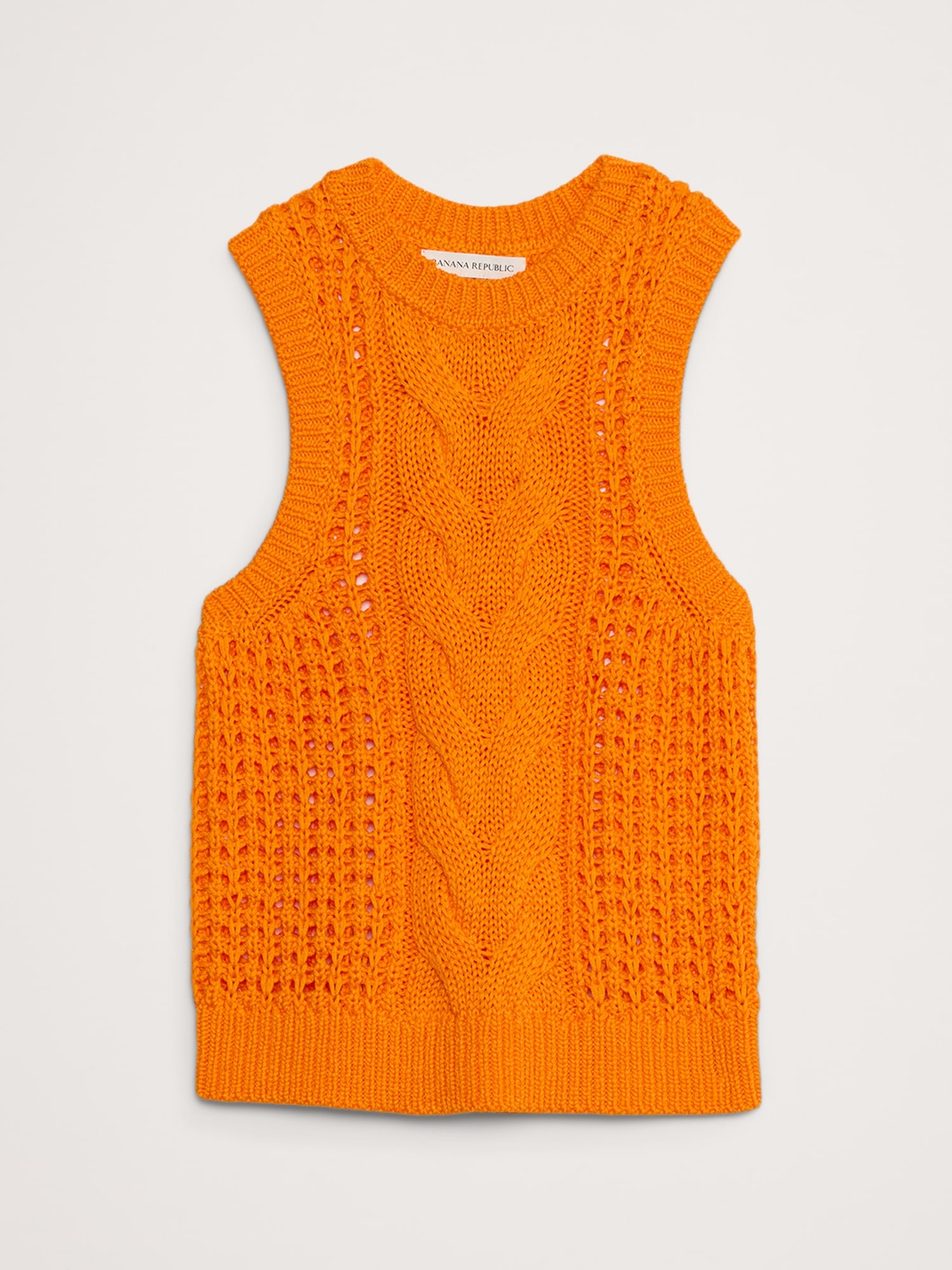 Cotton Cable-Knit Tank