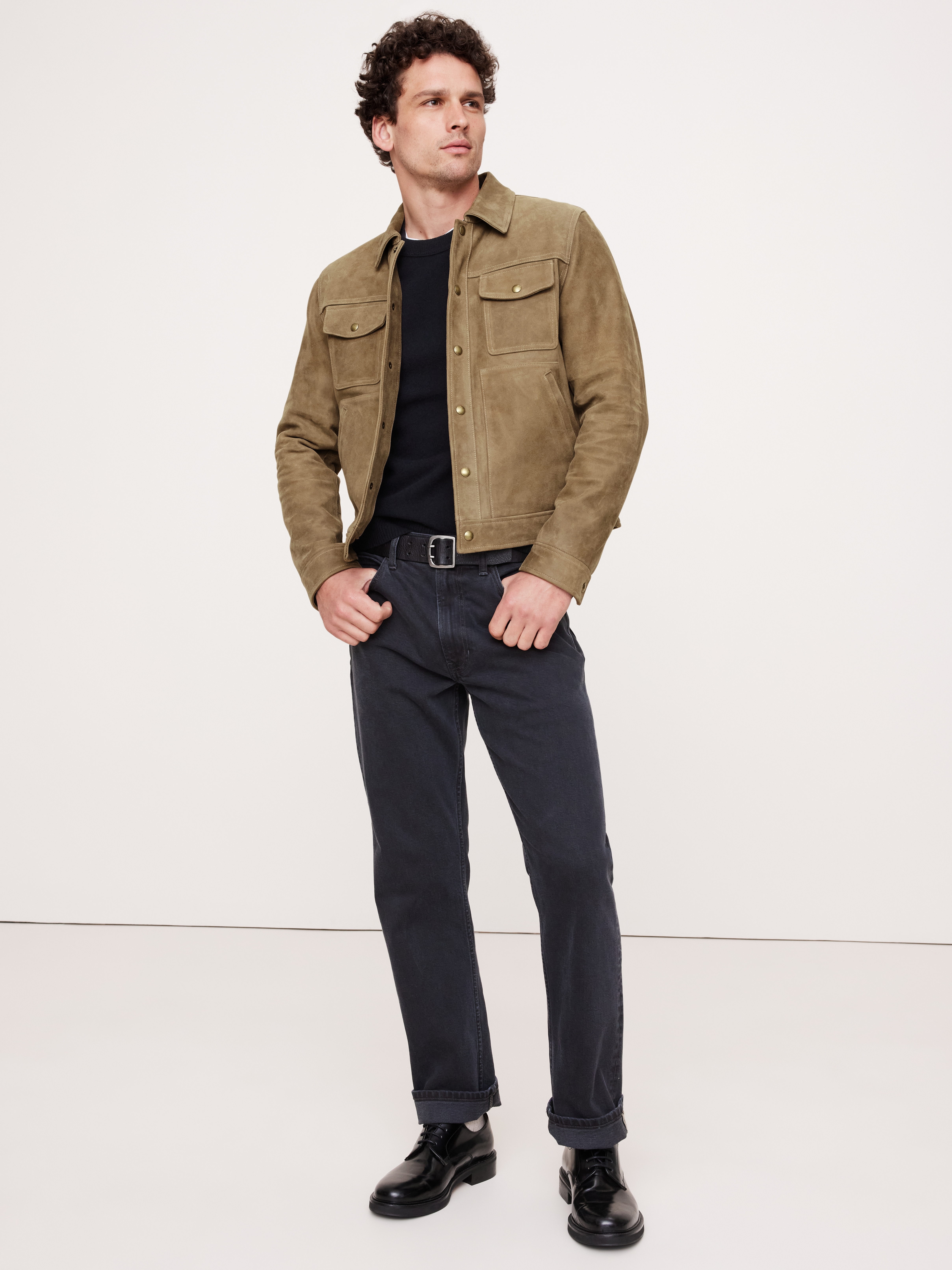 074020 BANANA REPUBLIC レザー ジップ ジャケット XS 0b343870-e438-4d3b-99e0-