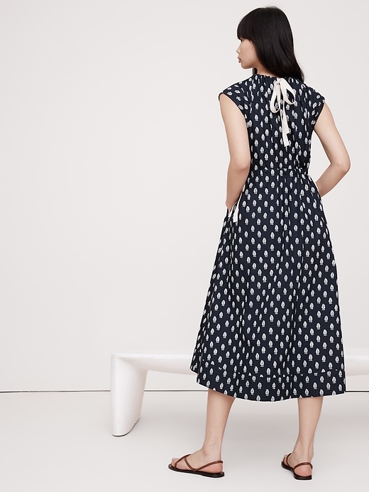 white christmas dresses Baltic Born Womens Santa Fe Poplin Midi Dress | Black