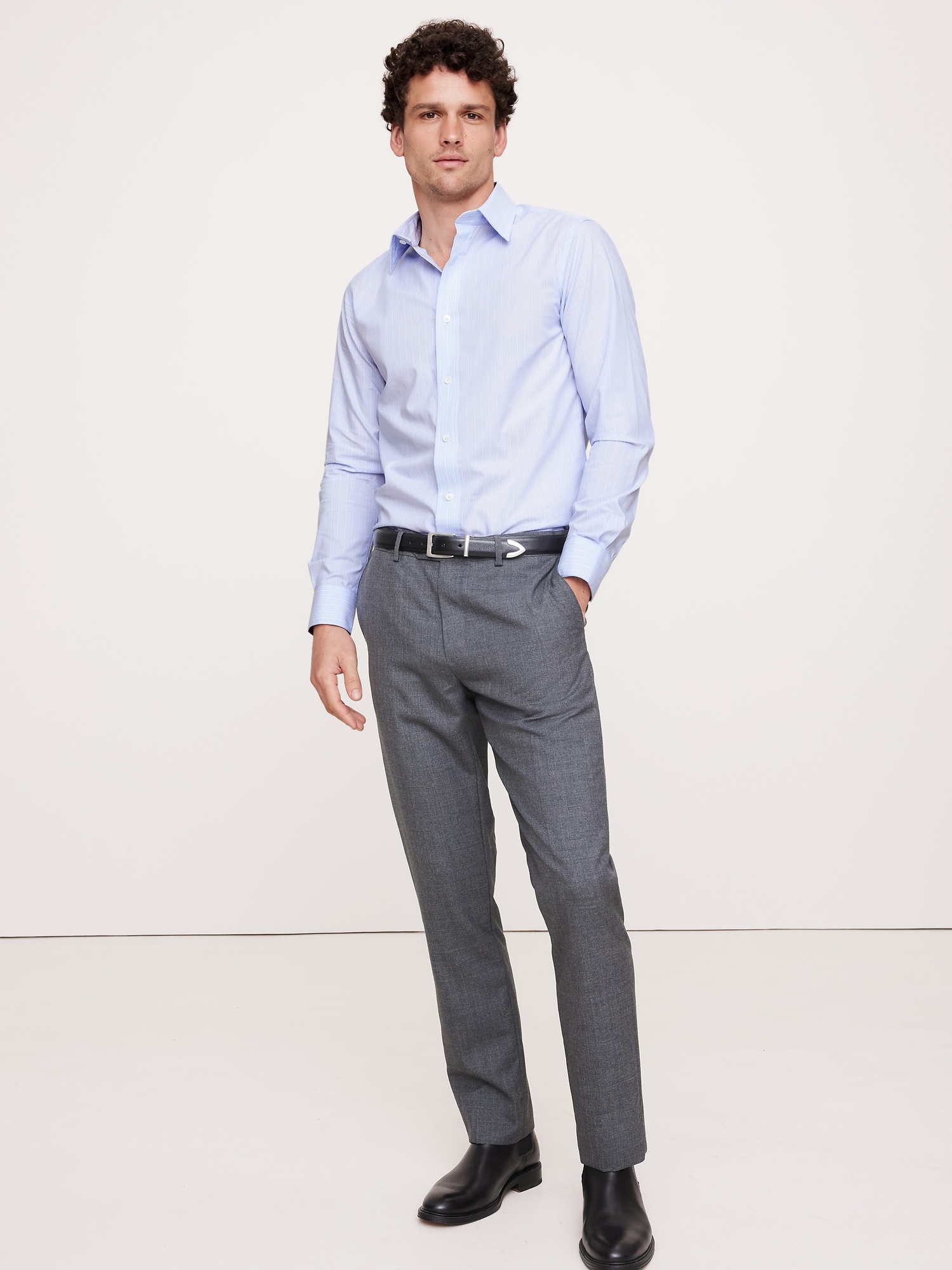 Slim-Fit Wrinkle-Resistant Dress Shirt