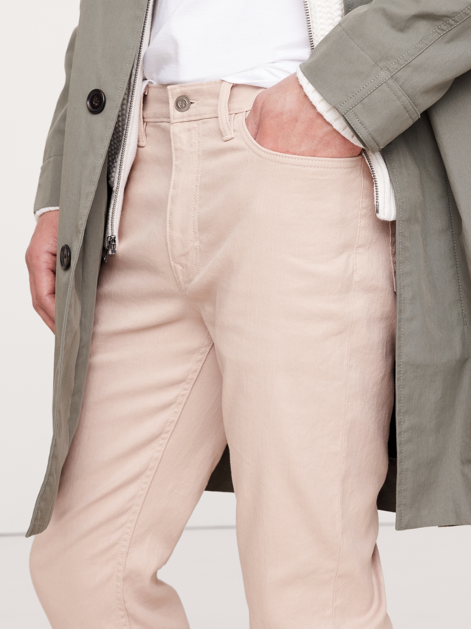 Slim Linen-Cotton Traveler Pant