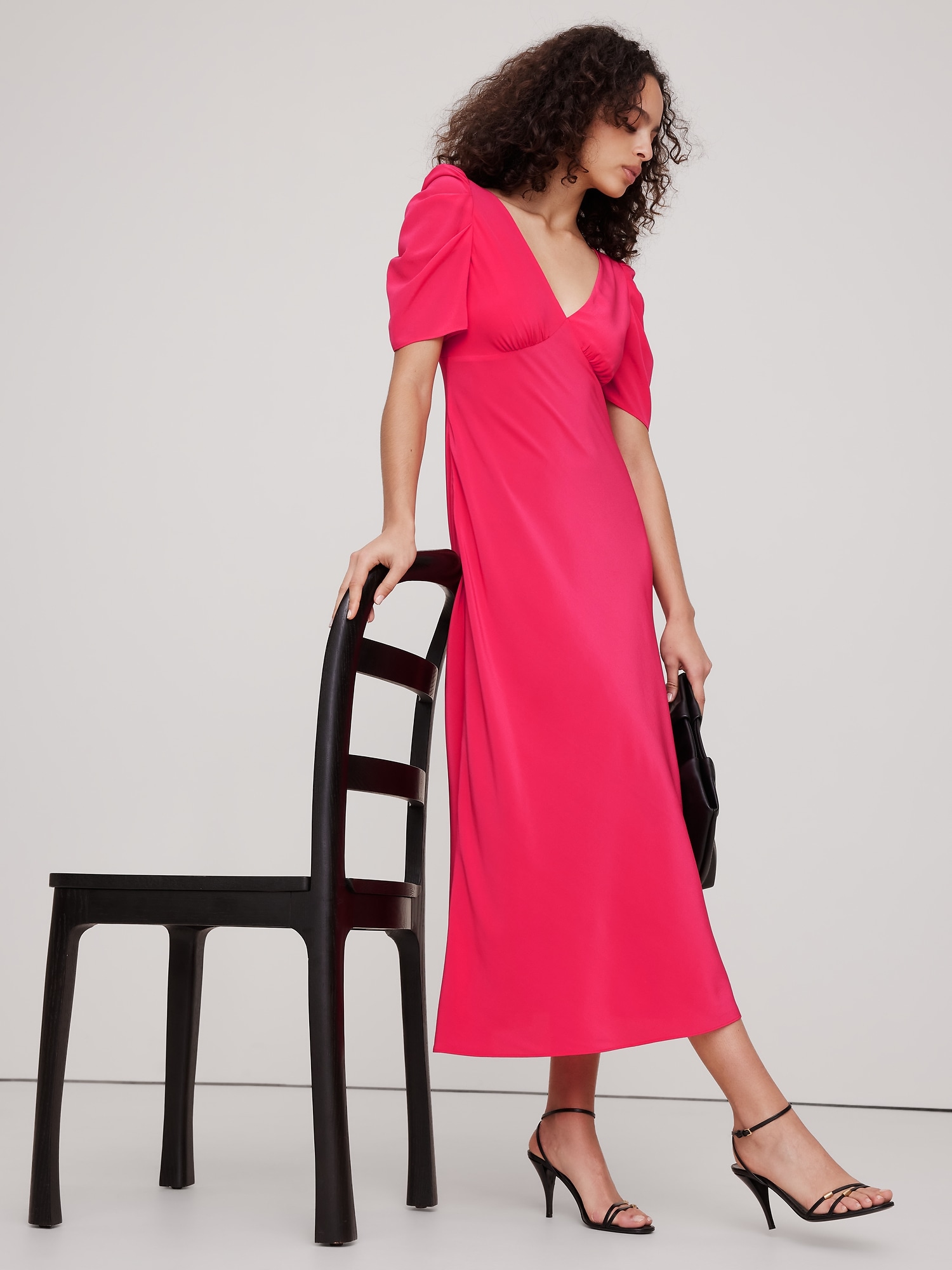 Silk Crepe Maxi Dress