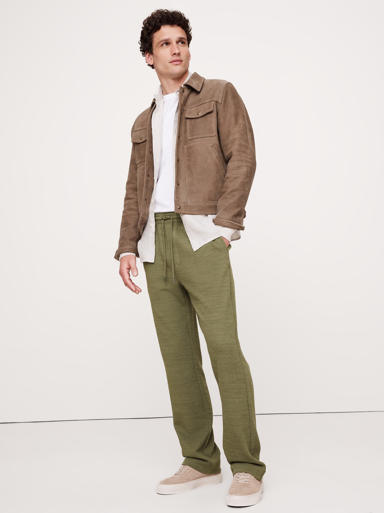 Slub Bouclé Beach Pant
