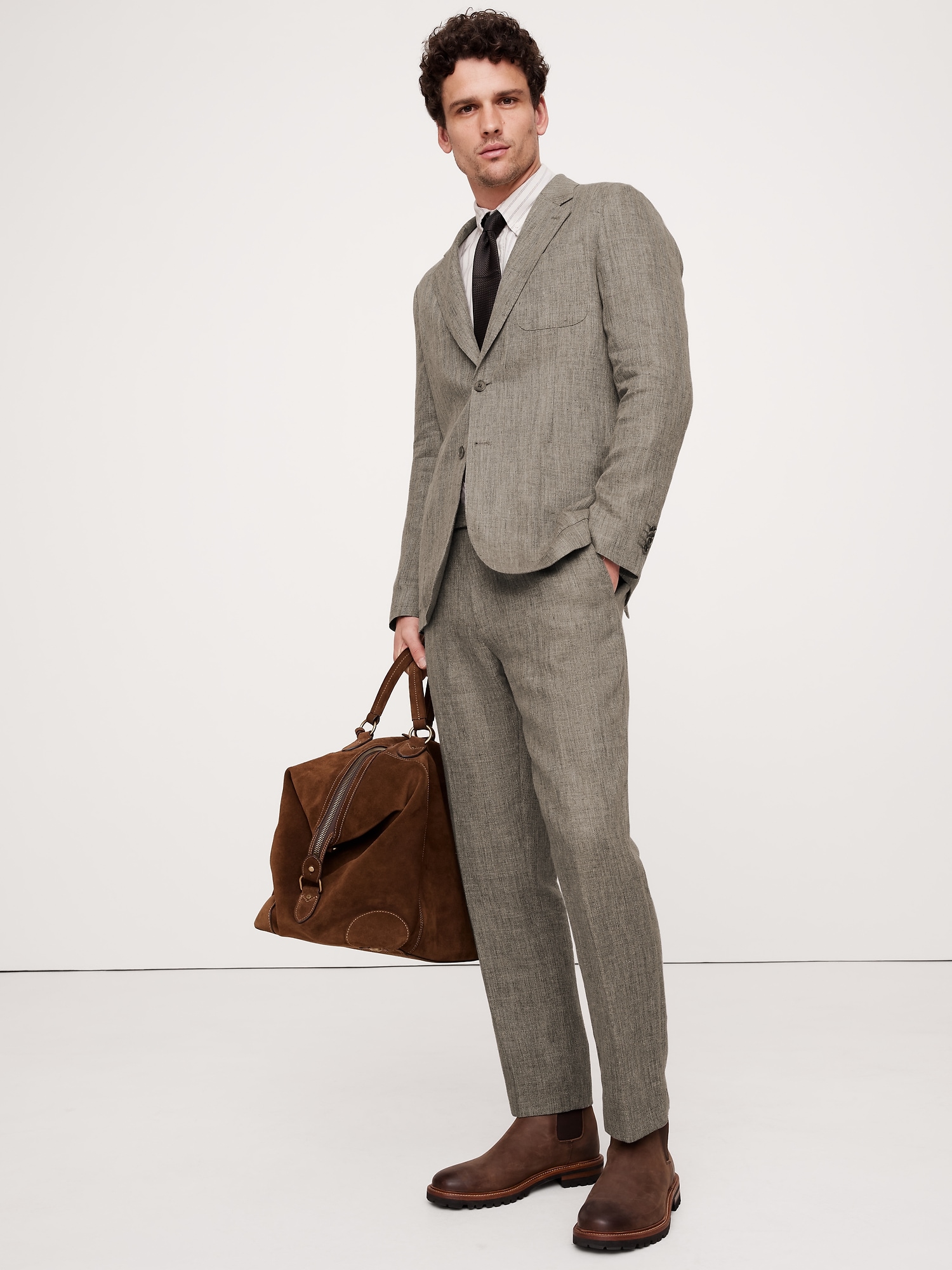 Herringbone Linen Suit Jacket