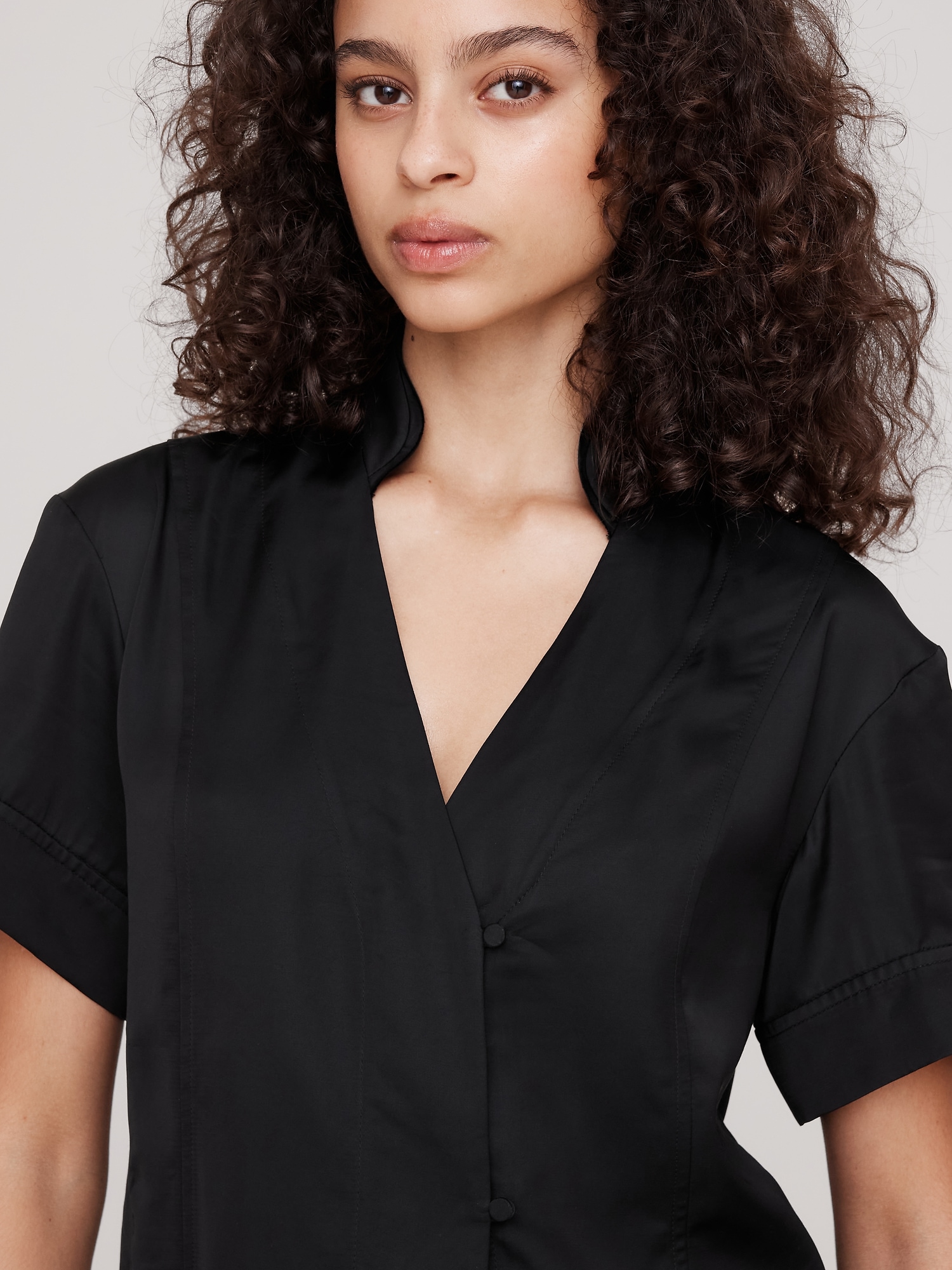 Satin Short-Sleeve Shirt